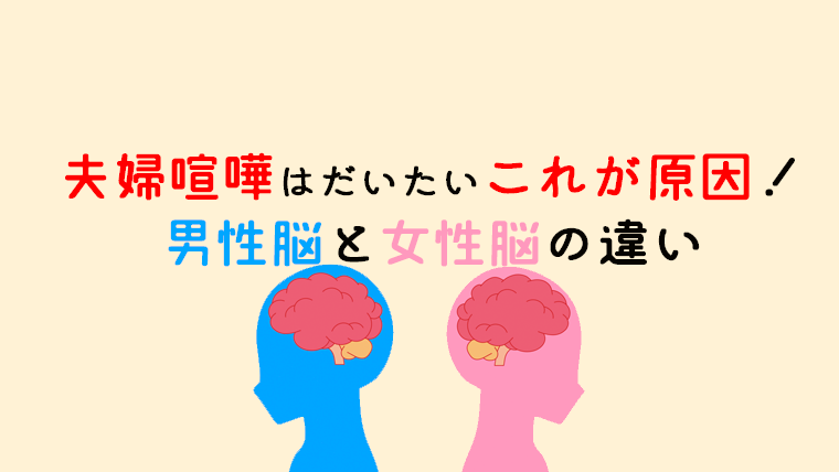 夫婦喧嘩はだいたいこれが原因！男性脳と女性脳の違い｜企業勤務ワーママの会社に依存しない生き方